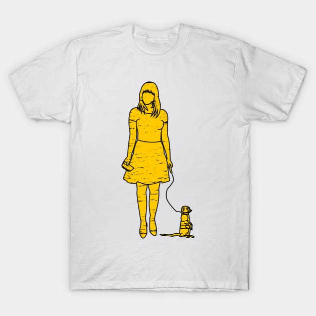 silhouette of a woman with meerkat T-Shirt by bloomroge